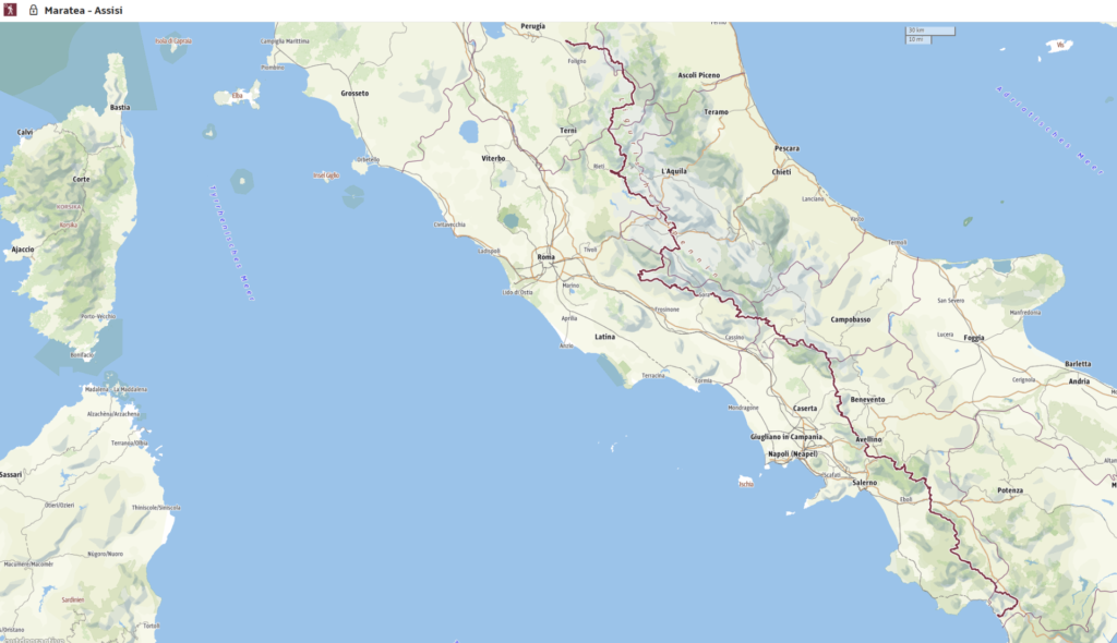 Maratea - Assisi
925 km / 39'000 Hm
